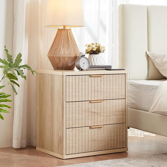 LEYAOYAO Fluted Nightstand - Image 4