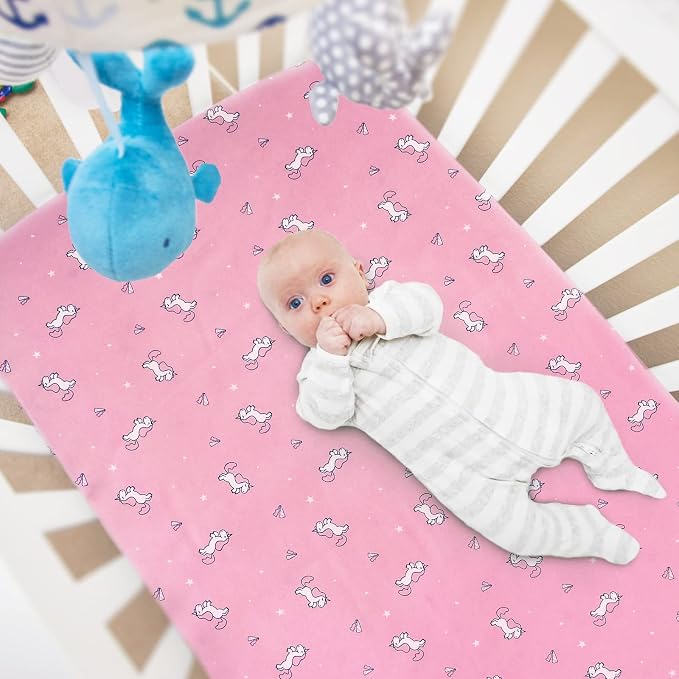 Pack and Play Sheets, Pack n Play Sheets | Mini Crib Sheets 2-Pack, Ultra Soft - Image 2