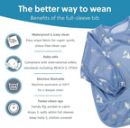 BIBaDO Mess Proof Baby Bib, 2 Pack Long Sleeve Bib, 6 month - Image 4