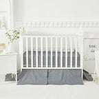 Brandream Crib Bedding Set 3 Pieces 100% Cotton Like Linen Supersoft Classic - Image 9