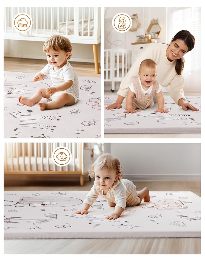 ROBUD Baby Play Mat, Baby Floor Play Mat, 50×50in Kids Play Mat - Image 5