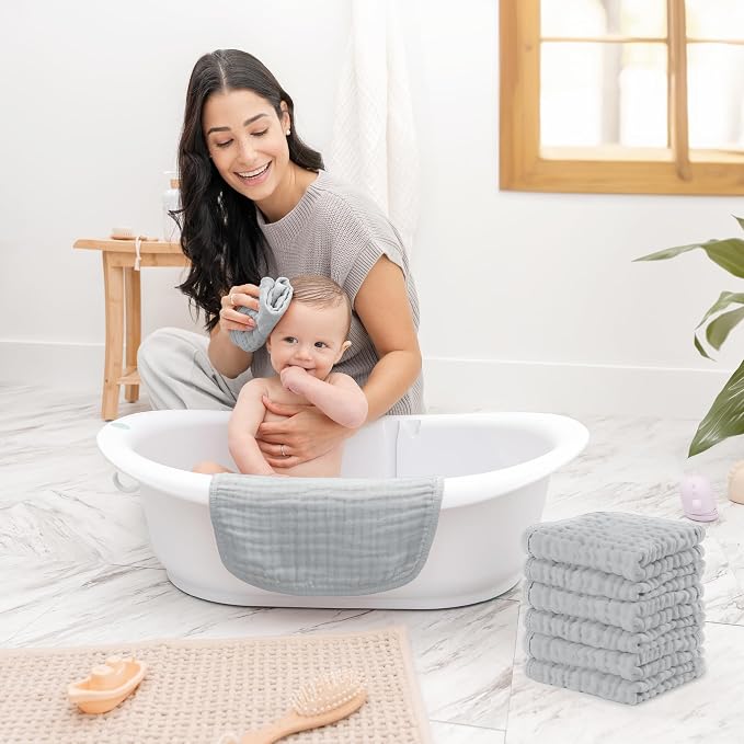 Comfy Cubs Muslin Baby Washcloths 10 Pack - Image 2