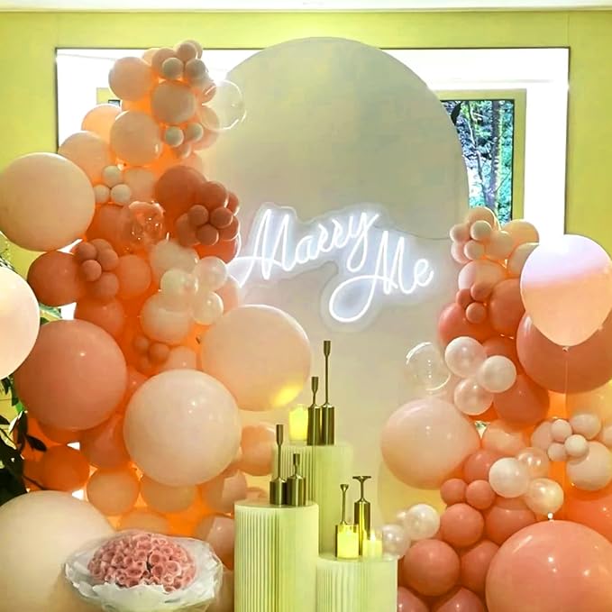 90pack Peach Balloons Different Size 18/12/10/5 Inch Peach Balloon Garland Arch - Image 6