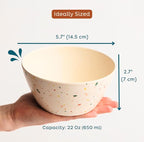 Nook Theory 4 Pack Bamboo Bowls - 22 Oz Reusable Bowl - Image 7