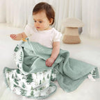 lulumoon Muslin Baby Blanket Neutral: Lightweight Cotton Blanket - Image 2