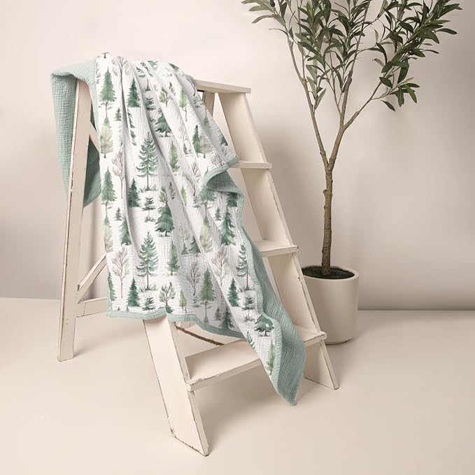 lulumoon Muslin Baby Blanket Neutral: Lightweight Cotton Blanket - Image 7