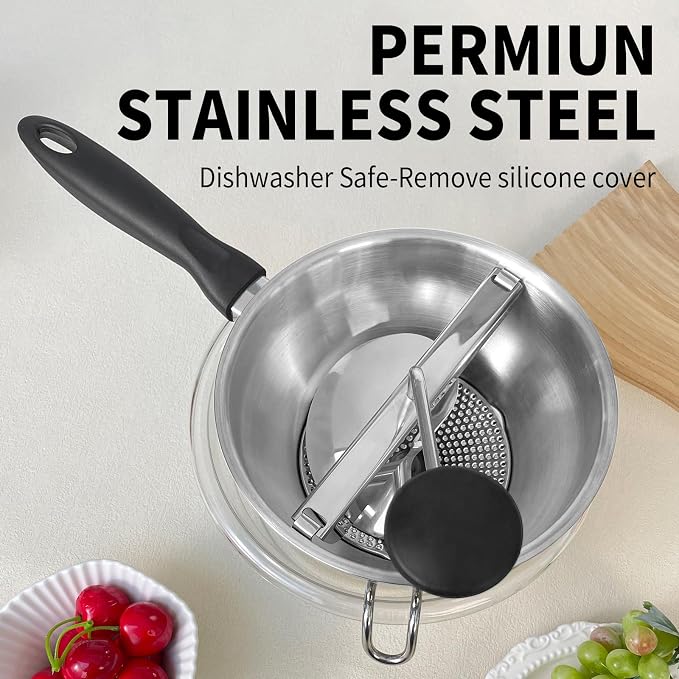Stainless Steel Ergonomic Food Mill - Image 6