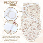 Cinaci 2 Pack Adjustable Soft Cotton Blend Newborn Baby Receiving Swaddle - Image 4
