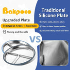 Stainless Steel Suction Plates for Toddlers, Non Toxic Non Slip Portion Control - Image 3