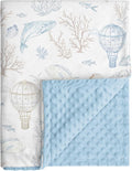 Whale Baby Fleece Blanket Neutral by CivaruaKids