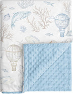 Whale Baby Fleece Blanket Neutral by CivaruaKids