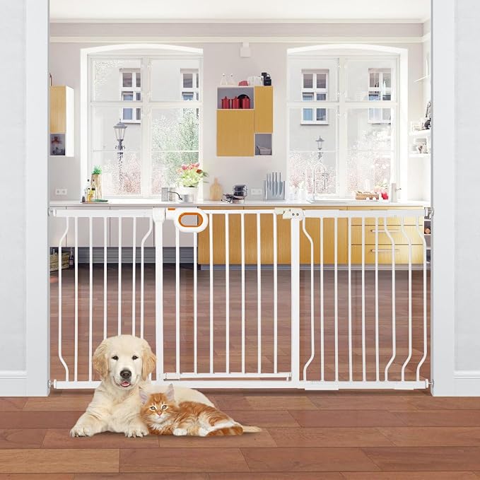 Stair Baby Gate 57-66 Inch, Extra Wide Safety Gate by owlie