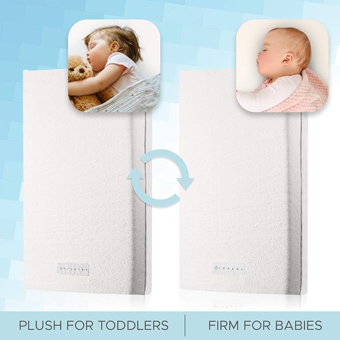 Organic Cotton Dual-Sided Crib Mattress | 2-Stage Premium Memory Foam - Image 3