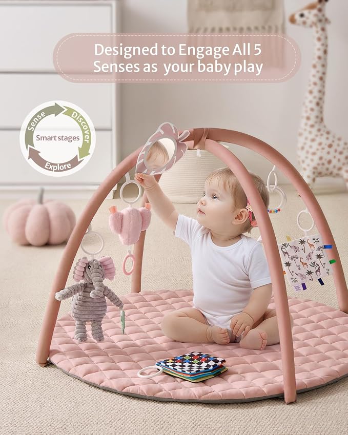 Blissful Diary Baby Play Gym Mat, Tummy Time Activity Mat - Image 3
