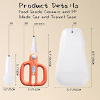 Baby Food Scissors with Travel Case, Ceramic Food Scissors Kids, Toddler - Image 5