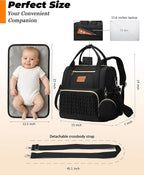 Backpack Diaper Bag, Stylish Waterproof Baby Diaper Bags - Image 5