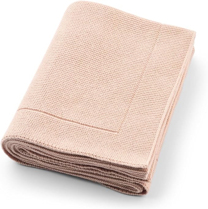 Knitted Organic Cotton Baby Blanket- Swaddle Blanket by huxie
