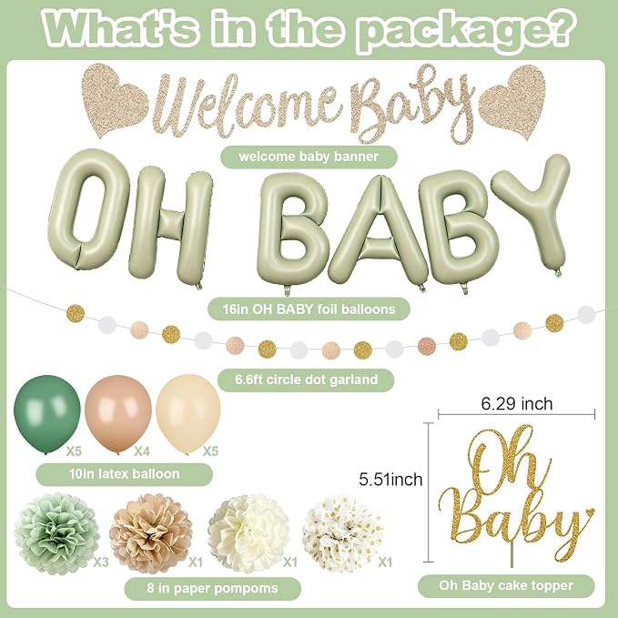 Neutral Baby Shower Decorations - Image 2