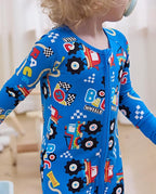 Bamboo Viscose Baby Convertible Footie Pajama, Zipper Pajamas - Image 2