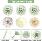 Ouddy Party Sage Green Baby Shower Decorations - Image 4