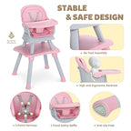 Baby High Chair, 8 in 1 Convertible Highchairs - Image 4