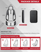 FREESOO Black White Front Car Seat Covers - Image 2
