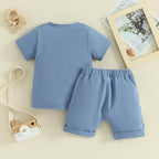 Rtnnsbbfcm Newborn Baby Boy Summer Clothes Short Sleeve Color Block Front - Image 3