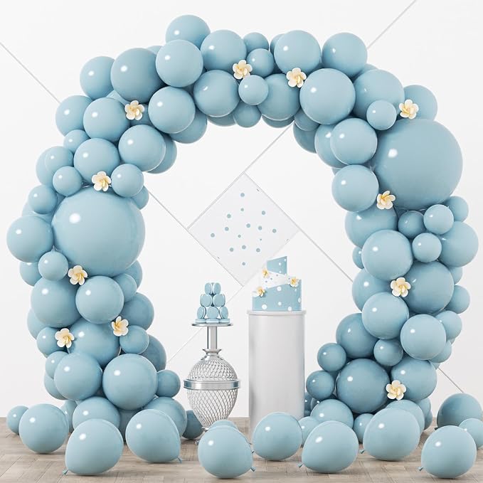 90pack Aqua Balloons Different Size 18/12/10/5 Inch Aqua Balloon Garland Arch by Voircoloria