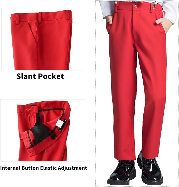 Boys' Suits Formal Slim Fit Tuxedo Boys Vest and Pants Set - Image 4