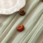 Sage Green Table Runner Cheesecloth 120 Inch 10 FT Rustic Boho Cheese Cloth - Image 2