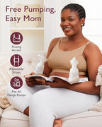 Momcozy Hands Free Pumping Bra, Adjustable Breast-Pumps Holding and Nursing Bra - Image 2