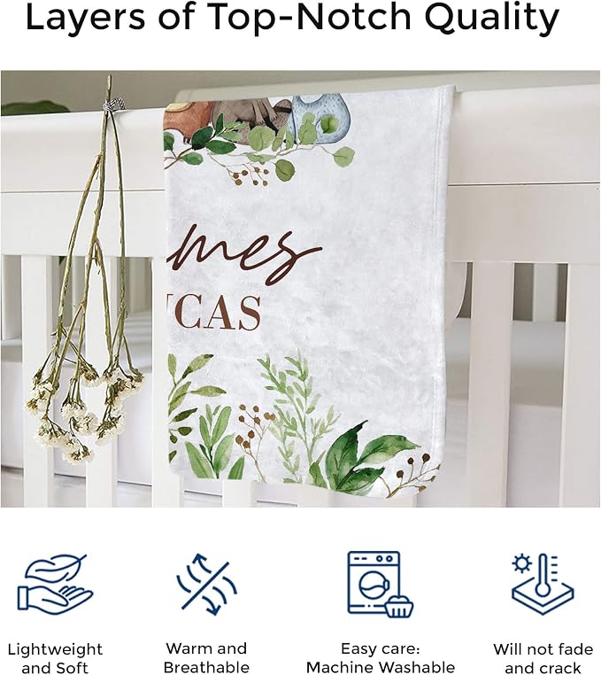 MDPrints Personalized Woodland Baby Blankets - Image 4