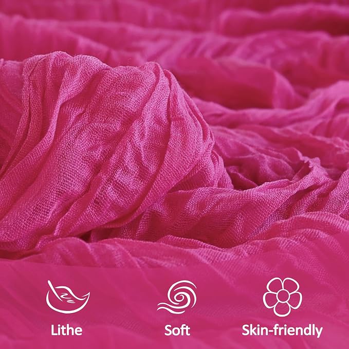6 Pack Hot Pink Cheesecloth Table Runner 10Ft Gauze Cheese Cloth Table Runner - Image 6