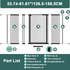 40.55" Tall 1.37" Ultra Narrow Spacing Dogs Pets Baby Gate - Image 6