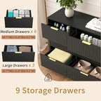 9 Drawer Dresser for Bedroom - Image 7