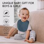 10 Pack Cotton Snap Bibs for Baby Boy Girl, Super Soft Drool Bibs for Teething - Image 2