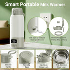 Portable Milk Warmer, 17oz Large Capacity Bottle Warmer - Image 9