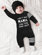 Baby Boy Clothes Infant Mamas Print Romper Stripe Sleeve Outfits Fall Winter - Image 2