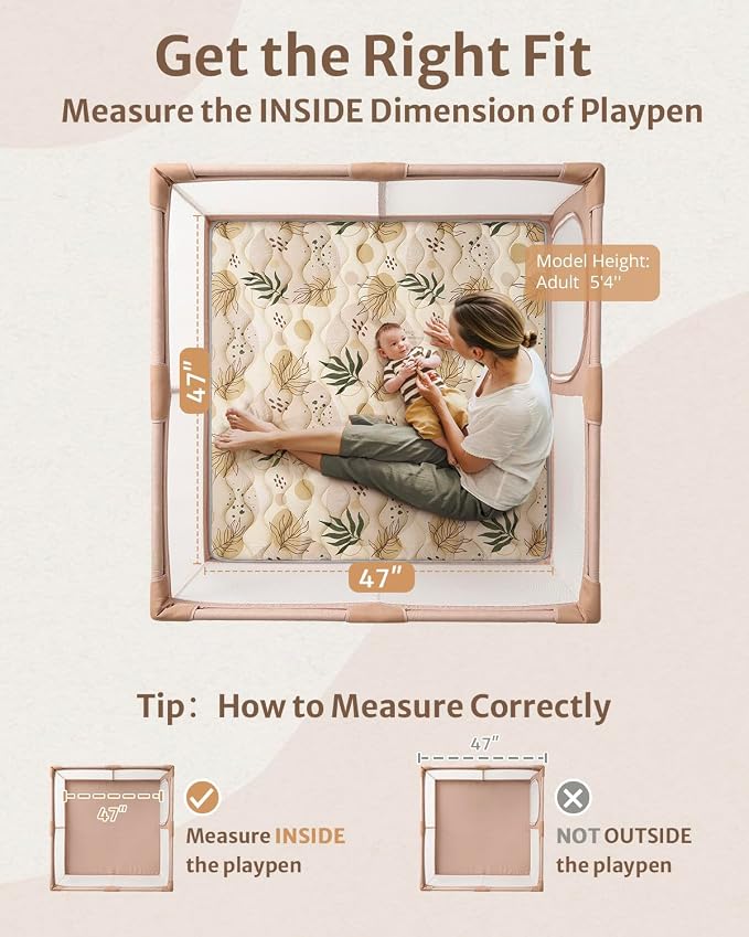Blissful Diary Baby Play Mat, 47x47 Infant Play Mat - Image 2