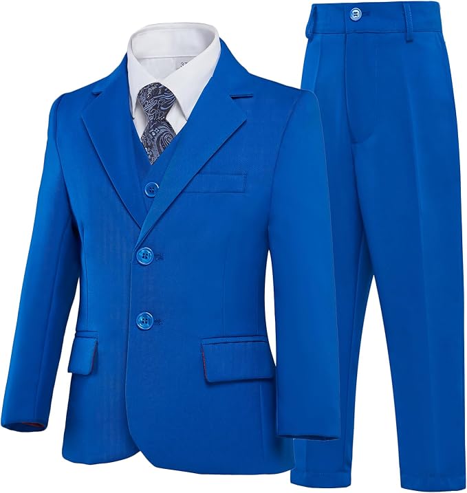 Boys’ Formal Suit 5 Piece Set, Toddler Tuxedos - Image 2