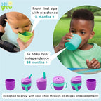 Easy Learn Drink and Snack Set – Baby + Toddler Silicone Learning Cup & Snack - Image 3