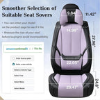 Coverado Universal Seat Covers Front, Waterproof Nappa Leather Car Seat Covers - Image 4