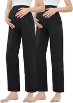 Women's Maternity Pants Casual Loose Wide/Straight Leg Comfy Palazzo Lounge - Image 3