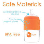 PopYum 5 oz Orange Anti-Colic Formula Making/Mixing/Dispenser Baby Bottles - Image 9