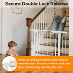 29.5-40.6" Baby Gate for Stairs, Baby Safety Essentials, Auto Close Gate for - Image 2