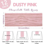 12 Pack Dusty Pink Cheesecloth Table Runner 10Ft Gauze Cheese Cloth Table - Image 2