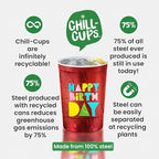 16 oz. Party Cups 'Happy Birthday' Balloon Design - Image 6