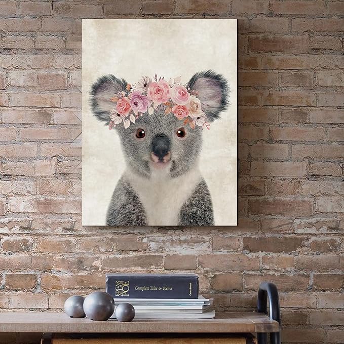 ORIDOMY Retro Koala Canvas Wall Art Country Animal Printing Funny Koala - Image 2