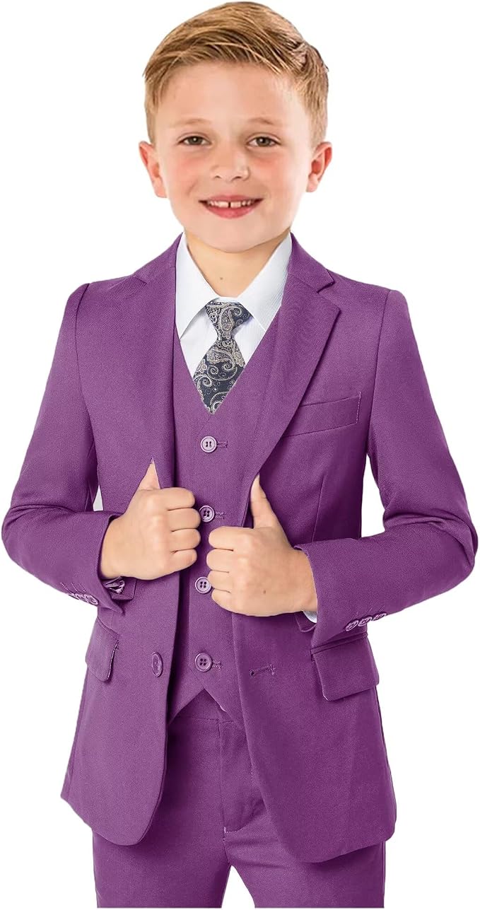 Boys’ Formal Suit 5 Piece Set, Toddler Tuxedos by KEYWANTS