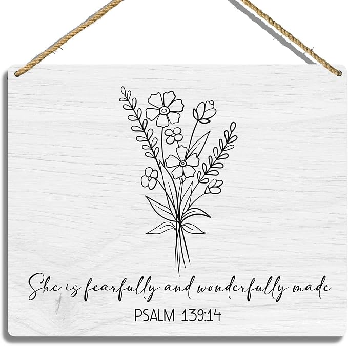 Sahjzk Girl Nursery Decor, She is fearfully and wonderfully made Nursery by sahjzk
